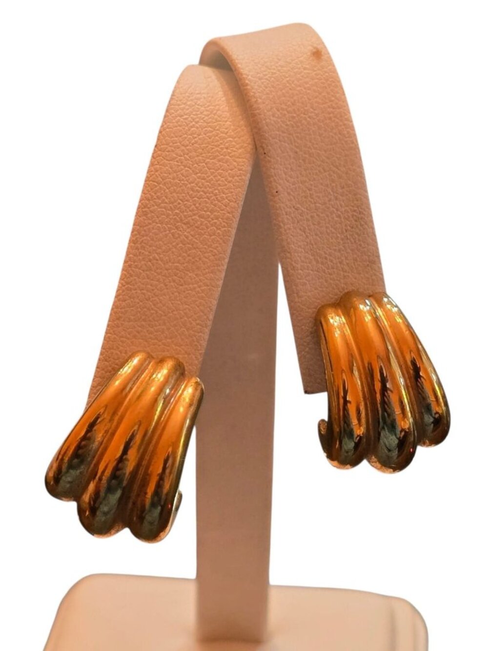 Vintage Signed Ciner Gold-Tone 80s Earrings (A9487)